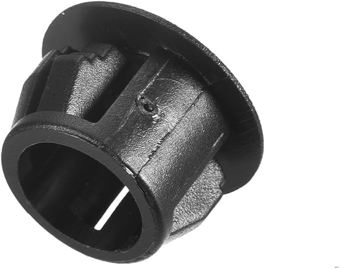 uxcell 35/64" Plastic Hole Plugs, 110Pcs Flush Type Panel Round Snap in Fastener Knockout Locking Plugs for Furniture Insert End Caps Panels, Black