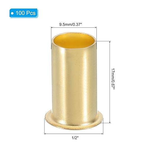 PATIKIL 1/2" Brass Compression Fittings, 100Pcs Compression Insert Tube Fitting for Connecting Air, Fuel, Water, Oil and Inert Gases Lines