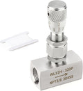 TAISHER 1PCS 304 Stainless Steel Reduce Port 3mm Needle Valve 3/8" NPT Female，Accurate Dials For Micro Flow Control Instrument Gauge Water Gas Oil