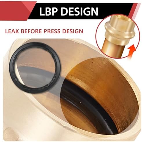 2Pcs EFIELD 3/4"Copper Press x PEX-A Coupling Adapter(PEX1960186-2)