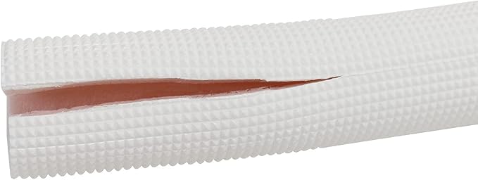 Pipe Insulation Tubing, BESUNTEK 6ft Heat Preservation Insulated Foam Tubing Handle Grip Support, for Water Pipes, air Conditioning Pipes (0.98" × 0.39", White/Pink, BESUNTEK-121)
