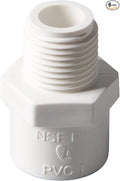Rainbow Dream 1-1/4 Inch PVC Male Adapter Pipe Fitting (Socket x Male Pipe Thread) - 6 Pack, White