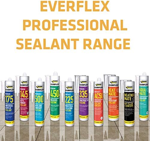 Everbuild 225STEEL 310ml Brushed Steel Industrial and Glazing Silicone Sealant