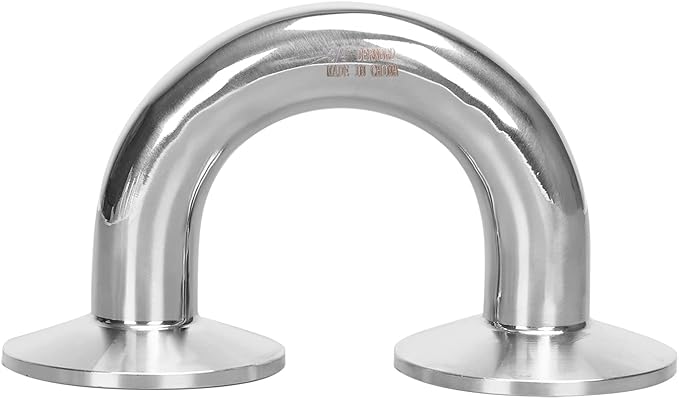 DERNORD 3/4" Tube OD Elbow 180 Degree Sanitary Pipe Fitting SS304 Tri Clamp 1.5 Inch