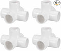 12Pcs 3/4" Elbow PVC Fitting, SCH40 5-Way Cross Furniture Grade PVC Pipe Fitting, DIY Corner Elbow Connector for Building Furniture, Greenhouse Frame Connection, Socket x Socket