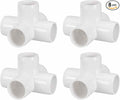 8Pcs 3/4" Elbow PVC Fitting, SCH40 5-Way Cross Furniture Grade PVC Pipe Fitting, DIY Corner Elbow Connector for Building Furniture, Greenhouse Frame Connection, Socket x Socket