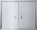 JIE JIN 26" W X 24" H Outdoor Kitchen Doors Double Doors Thickened 304 Brushed Stainless Steel BBQ Access Door BBQ Island Doors Outdoor Kitchen Accessories Door for Outdoor Kitchen BBQ Island