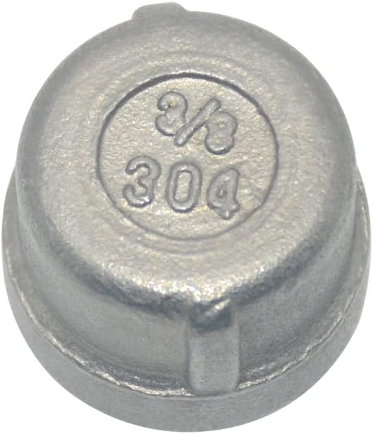 3/8" Cap,NPT Female Threaded Cast Pipe Fitting,Stainless Steel 304