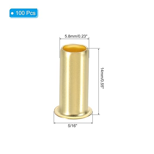 PATIKIL 5/16" Brass Compression Fittings,100Pcs Compression Insert Tube Fitting for Connecting Air, Fuel, Water, Oil and Inert Gases Lines