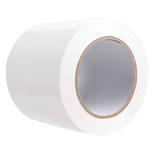 Vapor Barrier Tape, 4 Inch x 200 Feet Polyethylene Tape Sealing Moisture Barrier Seam, Seal Tape for Crawl Space, Underlayment, Marine Use, White Insulation Tape, Waterproof