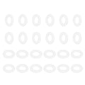 MECCANIXITY PTFE Flat Washers, 24Pack 20mm OD 11mm ID 2mm Thick Sealing Spacer Gasket Ring for Faucet Pipe Hose Bolt Machinery, White