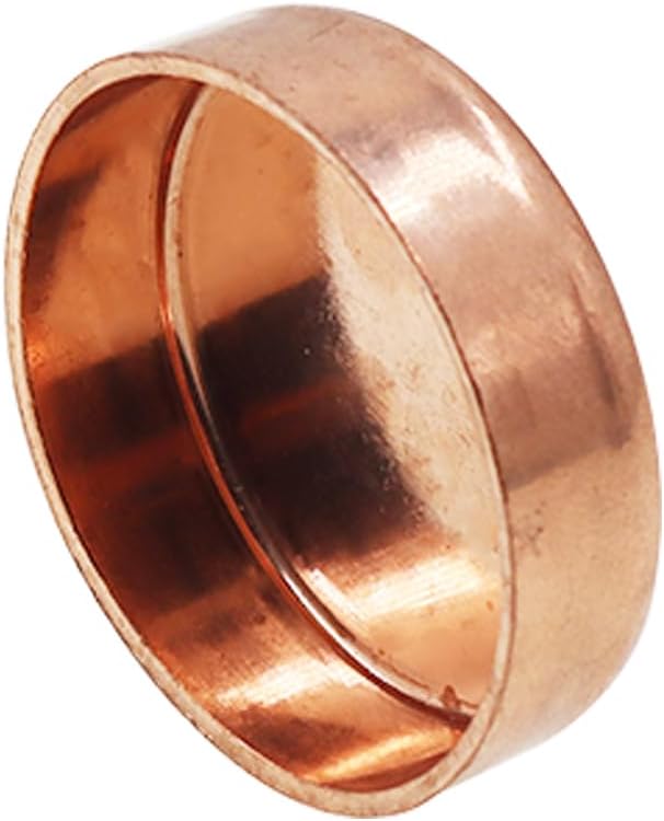 Copper Pipe Cap,TTZEZE Copper End Cap,Certified Safe Pressure Copper Cap Plug,Solid Sweat Solder Connection,Pure Copper Plumbing Cap for Plumbing HVAC Air Conditioner 45mm/1.77'' 1PCS