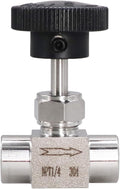 1/4 NPT Control Needle Valve, Female Thread Flow Control Valve for Gauge and Instrumented System 1 PC
