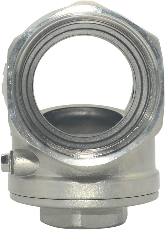 2" Stainless Steel SS316 Swing Check Valve,NPT Female x Female Thread,WOG 200 PSI PN16 CF8M