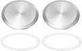uxcell Stainless Steel Sanitary Fitting Clamp End Cap 4" (106mm) Solid Tube End Cap with Silicone Gasket for Food Beverage Cosmetics Factory Pipes