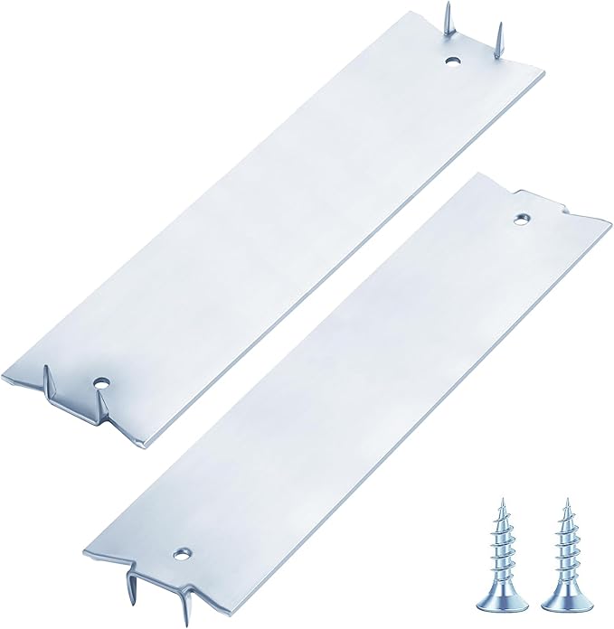 Wensilon(190 pcs) Zinc 1.5X6 Inch 16-Gauge Anti-Nail Protection Plate Shield, Nail Plate for Wood Studs, Steel Cable Wire Protector Plate with Sharp Pointed Prongs for Protection Plumbing and Wiring
