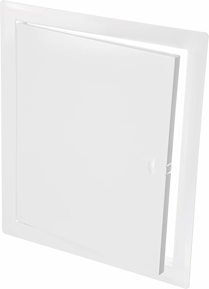 10" x 12" White Metal Access Door. Shaft Access Panel for Plumbing, Electricity, Heating, Alarm.