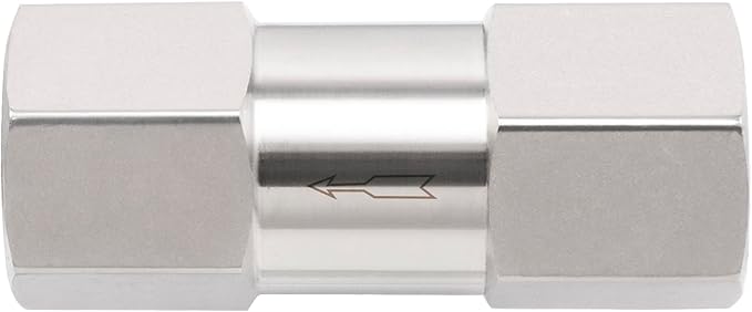 Yoebor 304 Stainless Steel Detachable Check Valve One Way Non-Return Valve for Water Oil Gas, 1pc (Fnpt x Fnpt, 3/8")