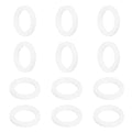 MECCANIXITY PTFE Flat Washers, 12Pack 25mm OD 18mm ID 3mm Thick Sealing Spacer Gasket Ring for Faucet Pipe Hose Bolt Machinery, White
