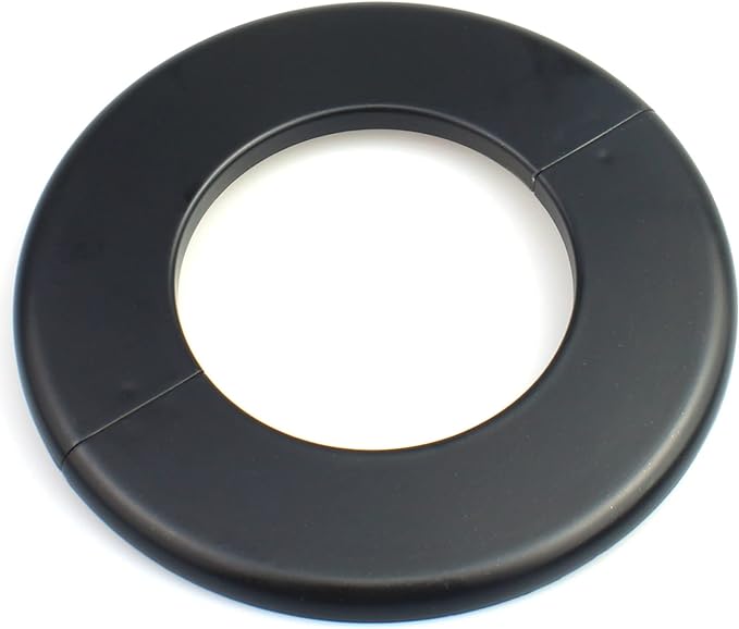 FDXGYH 2 Pcs ID 3.0 Inch ABS Wall Split Flange Self-Adhesive Tape Round Escutcheon Plate Cover for Water Pipe Faucet Decoration Accessories