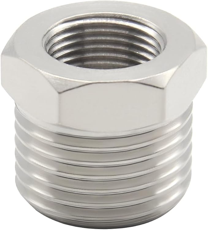 Nickel Plated Brass Reducer Faucet Adapter G 1/2 Male to 3/8 Female Compression Pipe Fitting Water Supply Line Adapter with Gaskets for Kitchen Bathroom Plumbing Pipe Connector (Pack of 4)