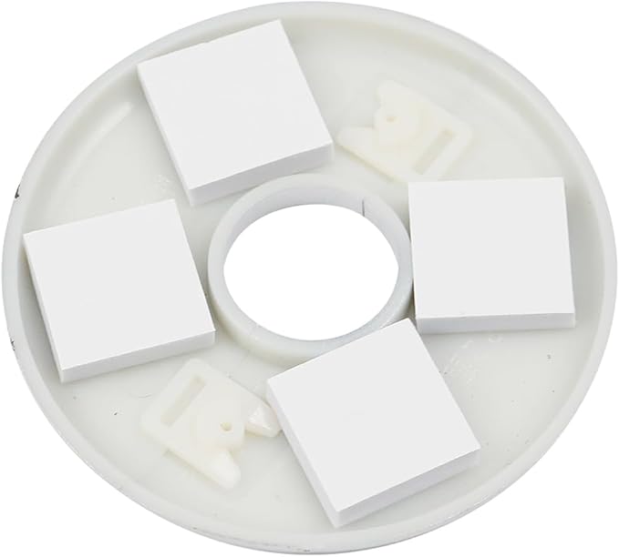 2 Pcs Wall Split Flange, ABS Round Self-Adhesive Escutcheon Plate Buckles Design for 0.86"/22mm,Silver