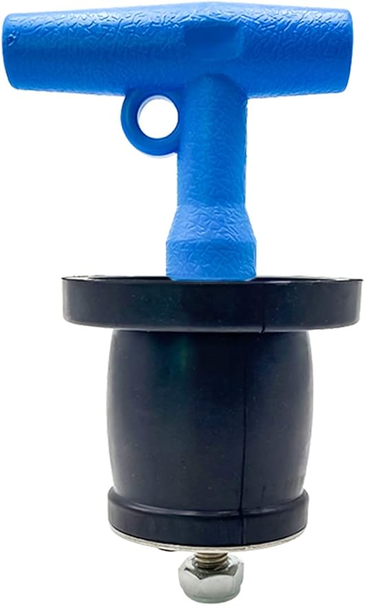 Mechanical Test, Seal & Clean-Out Pipe Plug - 1-7/8 to 2-1/4 in Marine Boat Scupper Steel DWV Testing Anti-Return Winterizing Pool Plug with Galvanized Screw & Nut for Most Pipe Sink Pool