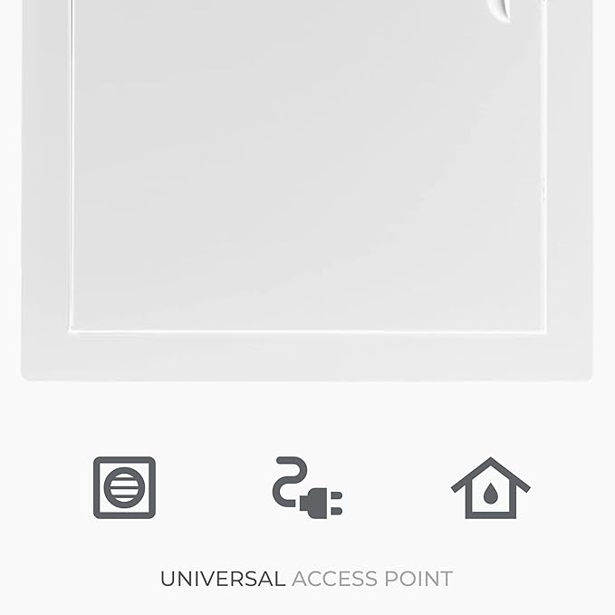 10 x 14 Inch White Rectangular Metal Plumbing Access Panel - Indoor Wall Access Door for HVAC, Wall, Ceiling, and Drywall with Panel - Opening Box Door Cover - Easy to Install