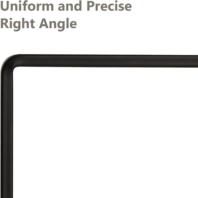 12-Pack 8 Inch Heavy Duty Shelf Brackets, Premium Floating L Bracket for Wall, Kitchen, Mantel Shelves Support | Quarter Inch (1/4") Thick | Black Powder Coated Steel