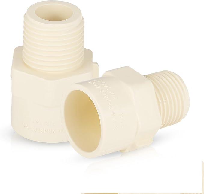 (100 Pack) EFIELD CPVC CTS Male Adapter Fittings, 3/4" Slip x 1/2" Male Thread,(CPVC036-5-100PCS)