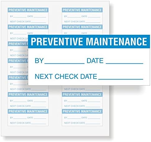 SmartSign Preventive Maintenance Labels by/Date/Next | 1.5" x 0.625" Polyester Vinyl, Pack of 140, Made in USA