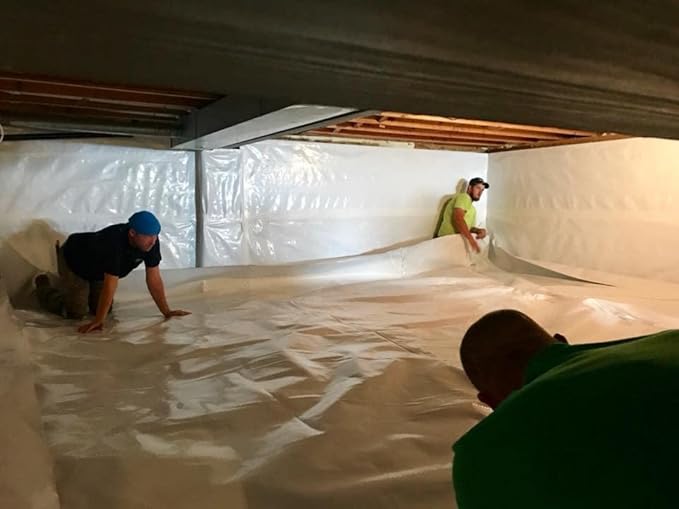 Whitecap - Dura Skrim String Reinforced White Plastic Sheeting - 12 Mil - (12' x 100') - Extremely Durable, Weatherproof, Vapor Barrier Polyethylene Roll for Crawlspace, Construction