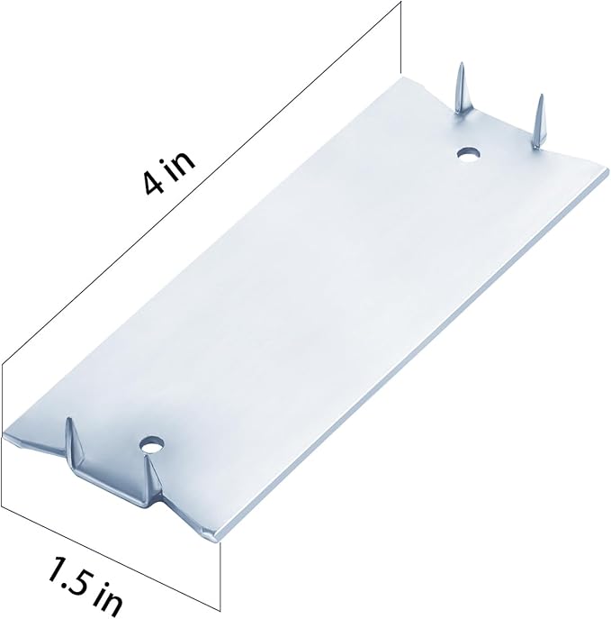 Wensilon(30 pcs) Zinc 1.5X4 Inch 16-Gauge Anti-Nail Protection Plate Shield, Nail Plate for Wood Studs, Steel Cable Wire Protector Plate with Sharp Pointed Prongs for Protection Plumbing and Wiring