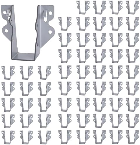 2x4 Joist Hangers Galvanized 60 Pcs,16 Gauge Face Mount Joist Hanger