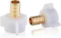 2-Pack HeSun PEX Fittings, 3/4" Pex x 3/4" Female NPT Swivel Adapter, Brass Crimp Fitting for ASTM F1807(PEX1807203)