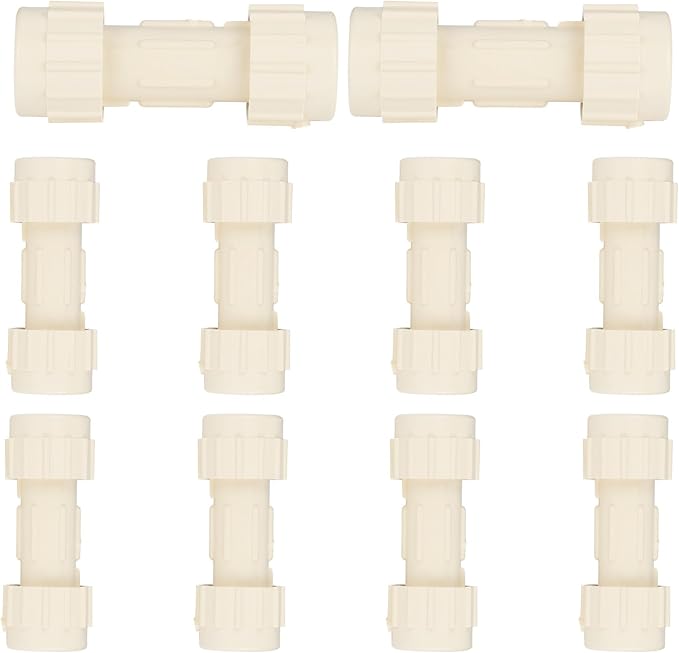 (Pack of 10) EFIELD 1"Compression Coupling,CPVC Fittings for Plumbing Installations and Repair,(CPVC050-10PCS)