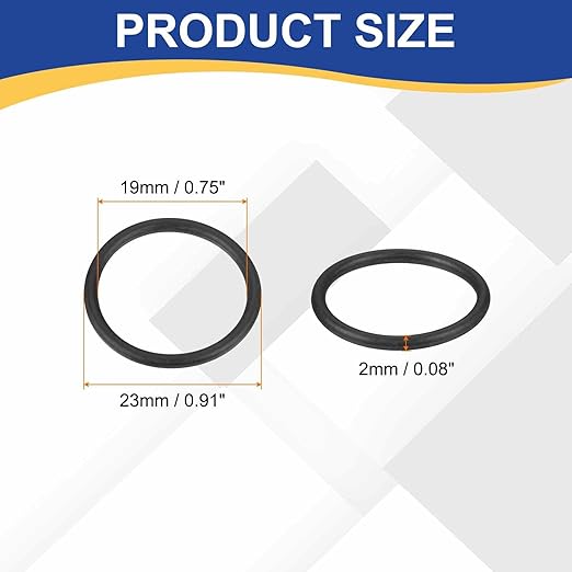 HARFINGTON 20pcs Nitrile Rubber O-Rings 23mm OD 19mm ID 2mm Width Metric Buna-N NBR Sealing Gasket Plumbing Sealing Repair O Rings for Car Auto Vehicle Repair Faucet Air Gas