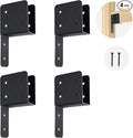 4 Pcs Joist Anchor Connector Fit 2"x 4"Post，Roof Tie Header Hanger Joint Post Cap,Truss to Beam Connector Roof Tie Header Hanger for Outdoor House Carport Shed ,Pergola or Light Steel Frame