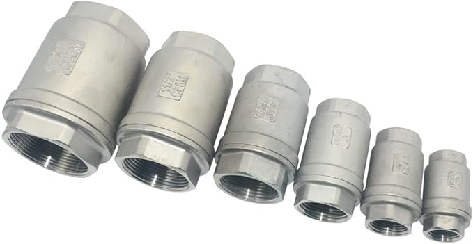 1.5inch NPT Female WOG1000 Check Valve,Spring Loaded In-line Low Cracking Pressure, Door Hinges,4Size (07)…