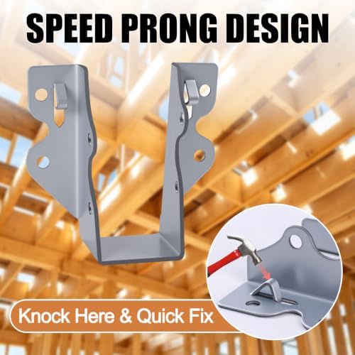 50 Pcs 2" x 4" Galvanized Steel Joist Hanger|Thickness 1.5mm