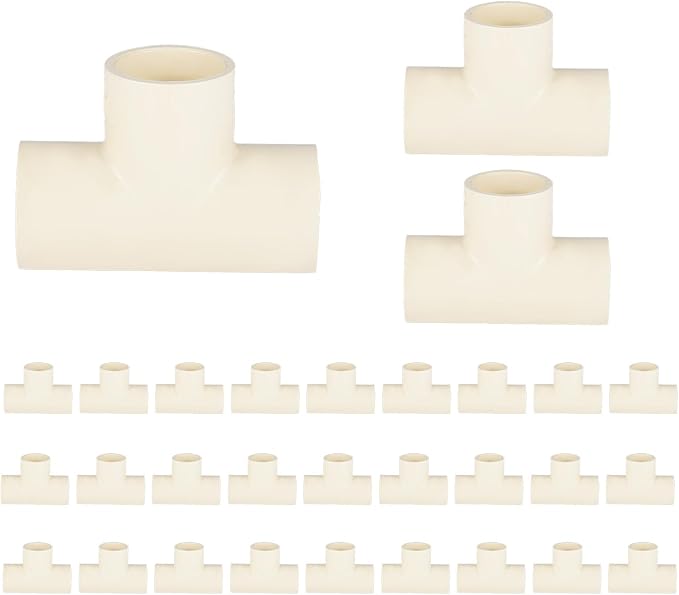 30-PACK EFIELD CPVC Tee Fittings,1" CPVC-CTS Slip Tee for Hot and Cold Water Pressure Distribution Systems,(CPVC022-30PCS)
