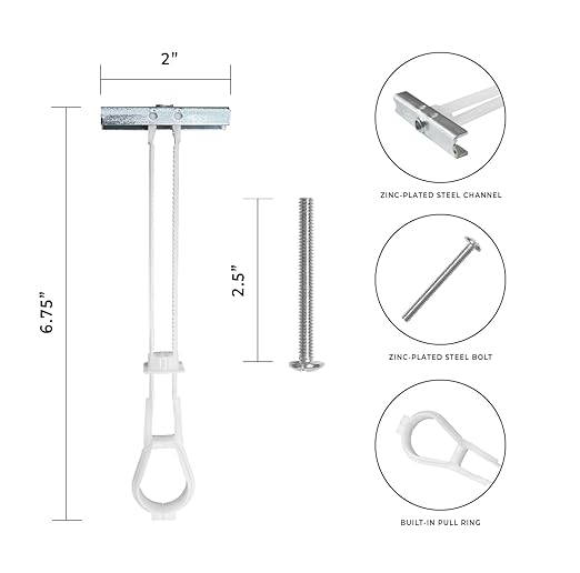 100-Pack 1/4"-20 Heavy Duty Quick Toggle Anchors with Bolts Set | for Drywall, Metal Studs, and Concrete Block | Holds 260+ Lbs. | 100 Toggles + 100 Bolts