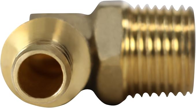 2 Pieces XFITTING 1/2" Pex x 1/2" Male NPT Threaded Elbow, 90 Degree Brass Crimp Fitting - Brass, Full Port