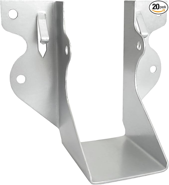 [20 Pack] 2x4 Joist Hanger, 18 Gauge LU28 Galvanizing Face Mount Joist Hangers, Wood Hurricane Ties, Rafters Tie