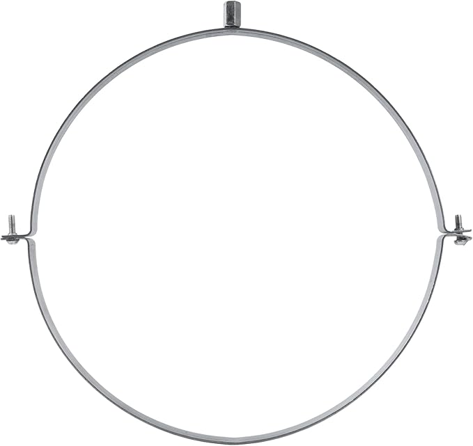 14" Inch Galvanized Pipe Hanger - Conduit Mounting Clamp - Tube Brackets - Pipe Clamps - Tube Wall Mounting Bracket Clamp - Rigid Conduit Holder - PVC and Metal Pipe Attachment Hanger