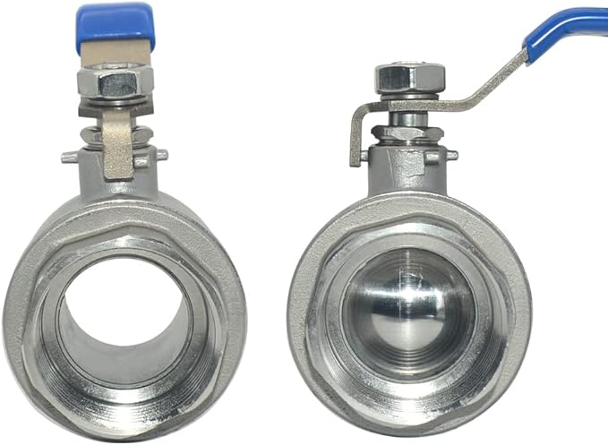 DAN SPEED 1-1/4" Female 316 Stainless Steel Full Port Ball Valve Vinyl Handle WOG1000 (1-1/4 inch)