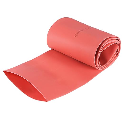 uxcell Heat Shrink Tubing, 60mm Dia 98mm Flat Width 2:1 Rate Shrinkable Tube Cable Sleeve 1m - Red