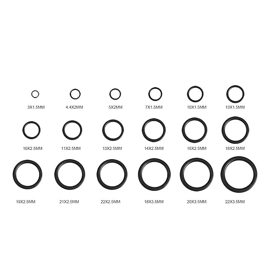 279 Pcs O Ring Assortment Kit, 18 Size Black Rubber O Ring Kit Resist Oil and Heat for Auto Plumbing Hydraulic Hose Faucet Water Air or Gas Repair
