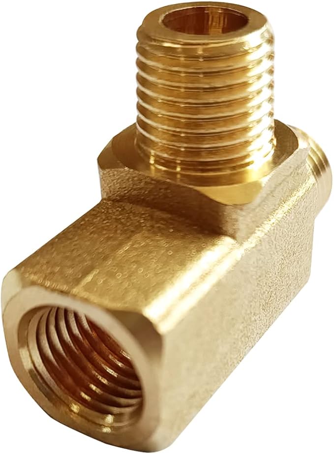 2PCS Brass Tee Pipe Fitting 1/4" NPT Male to 1/4" NPT Male to 1/4" NPT Female for Water/Oil/Gas