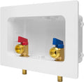 EFIELD Premium Washing Machine (Laundry) Outlet Box, 1/2-inch Crimp Pex Inlet x 3/4 inch MHT Outlet Connection, with Center Drain,(WM026)
